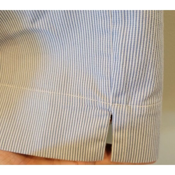 Abbie Mags Pinstripe Wide Leg Capri Pants Size 10 - Picture 9 of 9